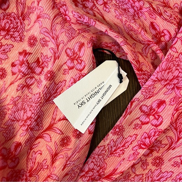 🆕 Midnight Sky Pink Long Sleeve Blouse SZ MED - Picture 3 of 4